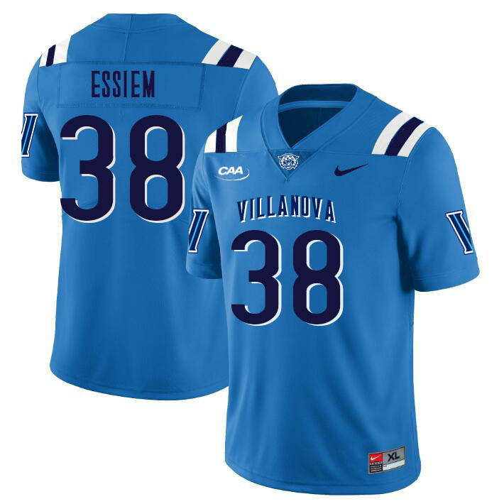 Men #38 Newton Essiem Villanova Wildcats College Football Jerseys Stitched Sale-Light Blue